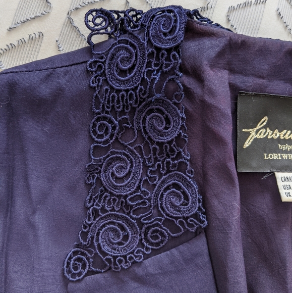 Vintage long button-up dress with short sleeves - Picture 7 of 10